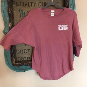 PINK VS 3/4 length sleeve relaxed t-shirt